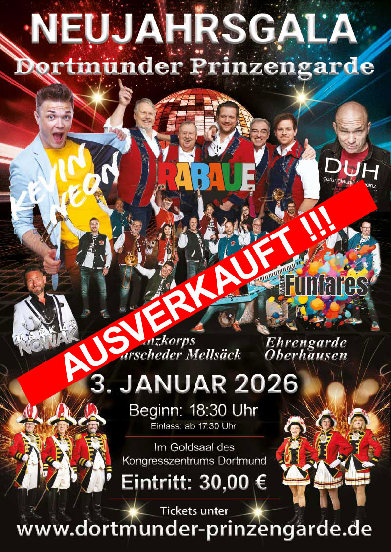 Neujahrsgala Prinzengarde ausverkauft